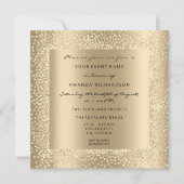Invitation Champagne Or Minimal Noir Or Sepia Glam (Devant)