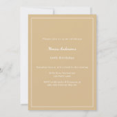 Invitation Champagne or photo d'anniversaire (Dos)