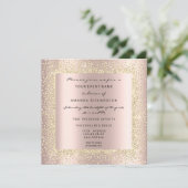Invitation Champagne Or Rose Blush Minimal Noir Or Gold Confe (Debout devant)