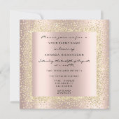 Invitation Champagne Or Rose Blush Minimal Noir Or Gold Confe (Devant)
