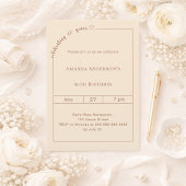 Invitation Champagne or simple moderne pour 60 ans doré