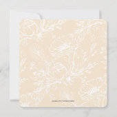 Invitation Champagne Pampas Grass Boho Floral Carré (Dos)