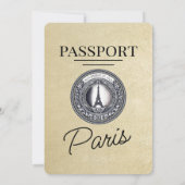 Invitation Champagne Paris Passport Mariage (Dos)