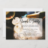 Invitation Champagne Photo Brunch & Bubbly écriture manuscrit (Devant)