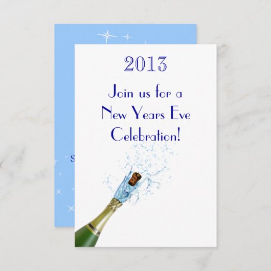 Invitation Champagne qui saute (Devant / Derrière)