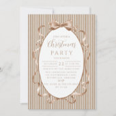 Invitation Champagne Ribbon Christmas (Devant)