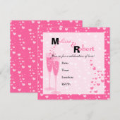 Invitation Champagne rose ! (Devant / Derrière)