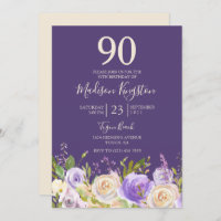 Champagne Rose blanche violet 90e anniversaire