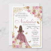 Invitation Champagne rose Champagne Butterfly Princess Quince (Devant)