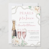 Invitation Champagne rose Fête des mariées florale (Devant)