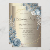 Invitation Champagne Rose Frère Bleu Or (Devant / Derrière)