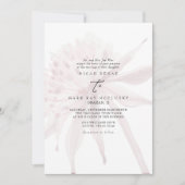 Invitation Champagne rose Muet Mariage Floral (Devant)