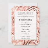 Invitation Champagne rose Rose Glam Zebra (Devant)