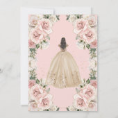 Invitation Champagne rose vintage Floral Quinceañera (Dos)