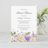 Invitation Champagne Rose violet Rose violet Fête des mariées (Debout devant)