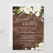 Invitation Champagne Rustique Brunch Floral Et Bubbly (Devant)