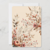 Invitation Champagne Saison de récolte d'automne Mariage (Dos)