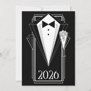 Invitation Champagne Smoking