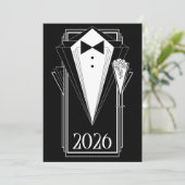 Invitation Champagne Smoking (Debout devant)
