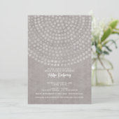 Invitation Champagne Taupe - Boho Dots Fête des mariées (Debout devant)