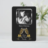 Invitation Champagne Toast Elegant Custom Photo (Debout devant)