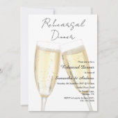 Invitation Champagne Toast Rehearsal Dinner (Devant)