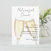 Invitation Champagne Toast Rehearsal Dinner (Debout devant)