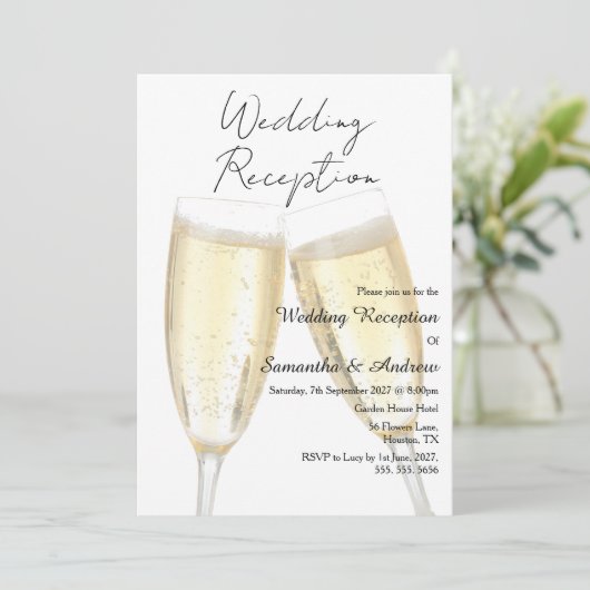 Invitation Champagne Toast Wedding Reception (Debout devant)