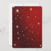 Invitation Champagne Verre Bow Gold Christmas Party (Dos)