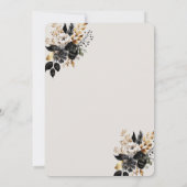 Invitation Champagne Verre Noir Rose Brunch & Bubbly (Dos)