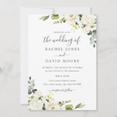 Invitation Champagne Vert Aquarelle Mariage Floral (Devant)