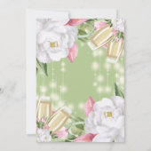 Invitation Champagne vert de luxe Floral 30e fête d'anniversa (Dos)