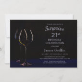 Invitation Champagne Vin Surprise 21ème anniversaire (Devant)