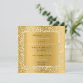 Invitation Champaigne Gold Noir Confetti Sepia Parties scinti (Debout devant)