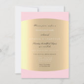 Invitation Champaigne Gold Pois Sepia Rose Pink Pastel (Devant)