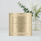 Invitation Champaigne minimum Gold Noir Confetti Sepia Glam (Debout devant)