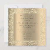 Invitation Champaigne Sepia Gold Parties scintillant Black Co (Devant)