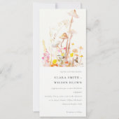 Invitation Champignon chic Wildflower Mariage botanique d'aut (Devant)