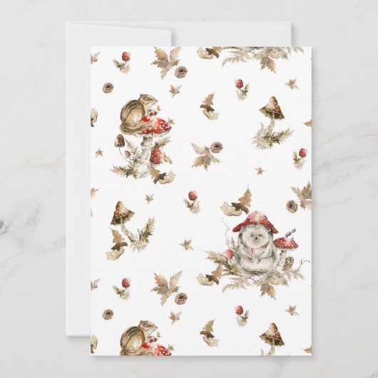 Invitation Champignon d'automne | Brochure à couches forestiè (Dos)