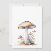 Invitation Champignon de Bois Fête de Bébé d'Automne (Dos)