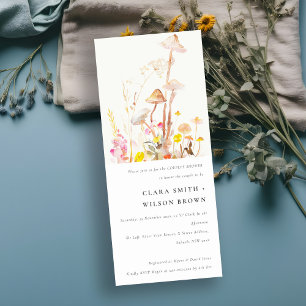 Invitation Champignon fleur sauvage Automne Botanique Couples