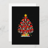 Invitation Champignon G4Yw Pyjama arbre de Noël Joyeux Noël P (Devant / Derrière)