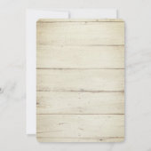 Invitation Champignon Maisons Baby shower de texture bois (Dos)