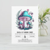Invitation Champignon numérique de charme simple Anniversaire (Debout devant)