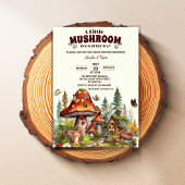 Invitation Champignons champignon whimsical Forest Fall baby 