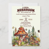 Invitation Champignons champignon whimsical Forest Fall baby  (Devant)