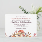 Invitation Champignons d'automne, Plantes et Mariages de auto (Debout devant)