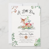 Invitation Champignons de cerfs de bois Verdure Baby shower m (Devant)