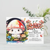 Invitation Champignons de forêt enchantés Baby Showe (Debout devant)