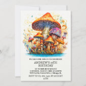 Invitation Champignons de la culture artistique Fête d'annive (Devant)